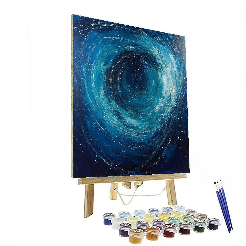 Jackson Pollock Inspired Aurora Vortex Over Silent Ice Numbered painting kits