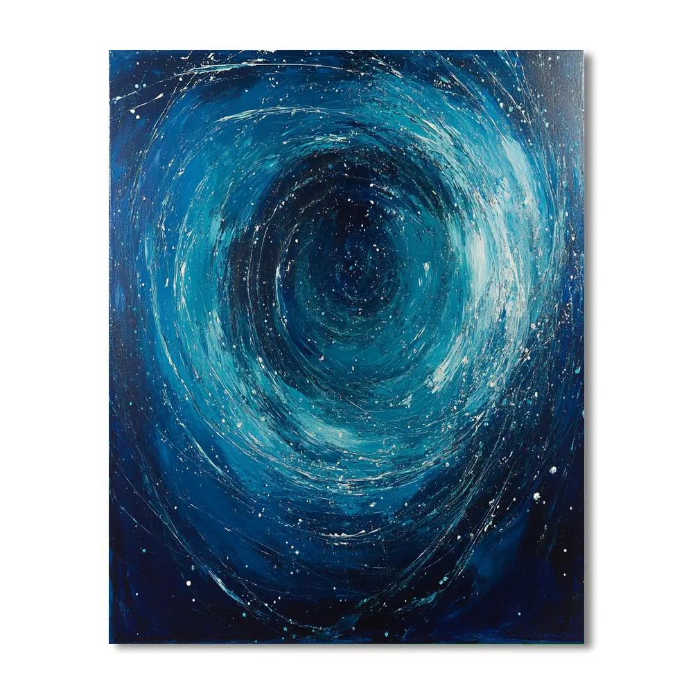 Jackson Pollock Inspired Aurora Vortex Over Silent Ice Numbered painting kits