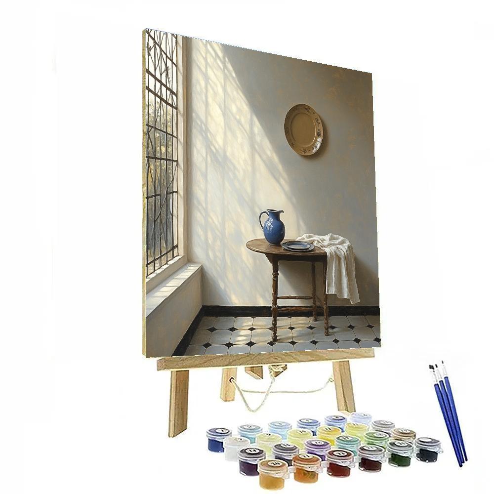 Johannes Vermeer Inspired Lapis Light On Delft Tiles paint by numbers