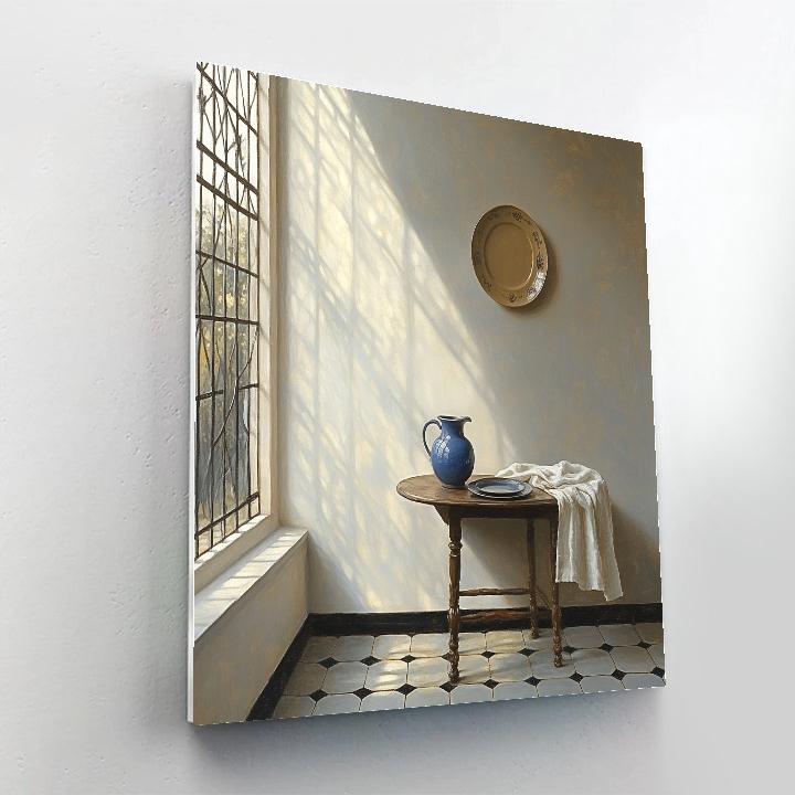 Johannes Vermeer Inspired Lapis Light On Delft Tiles paint by numbers