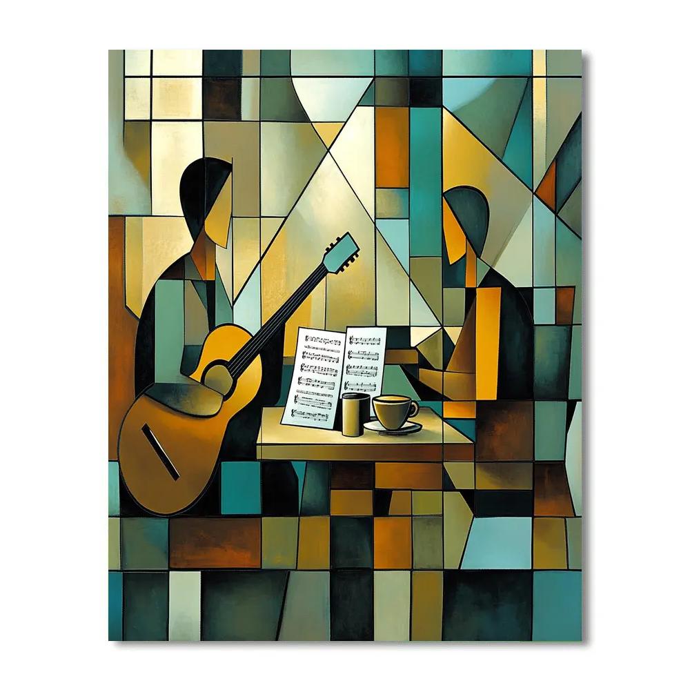 Pablo Picasso Inspired Cafe Musicians paint by numbers