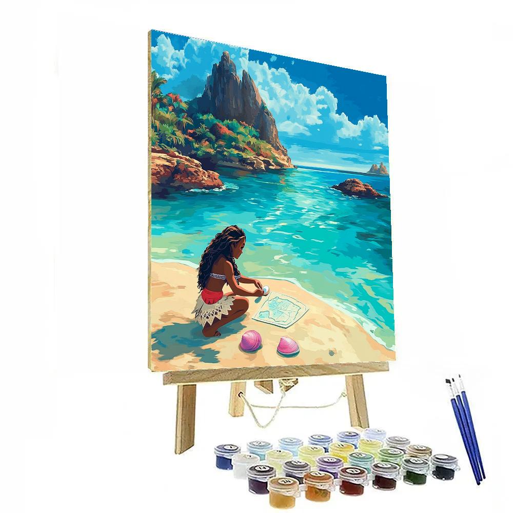 Moana Coral Reef Map Discovery Disney Inspired painting number kit