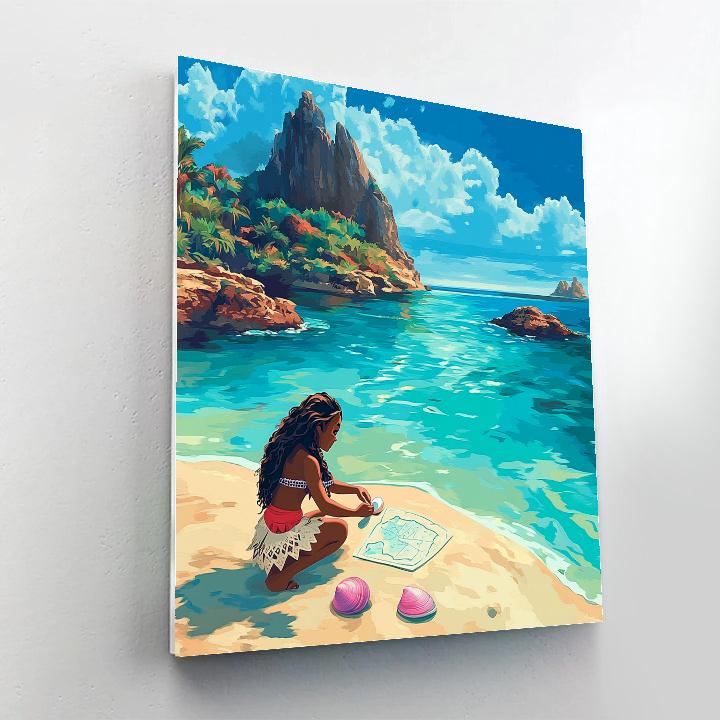 Moana Coral Reef Map Discovery Disney Inspired painting number kit