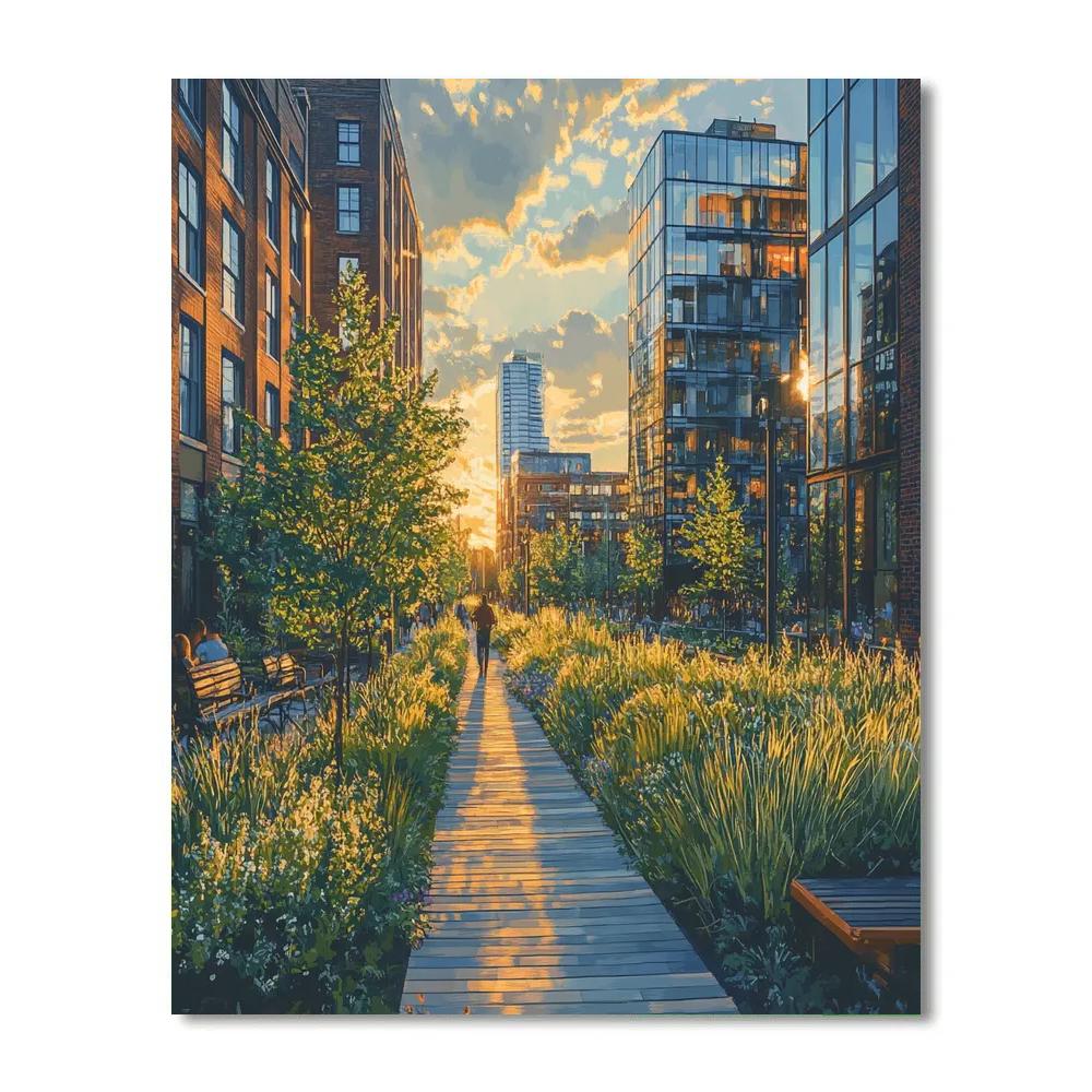 High Line Park Overlook New York City United States DIY paint by numbers