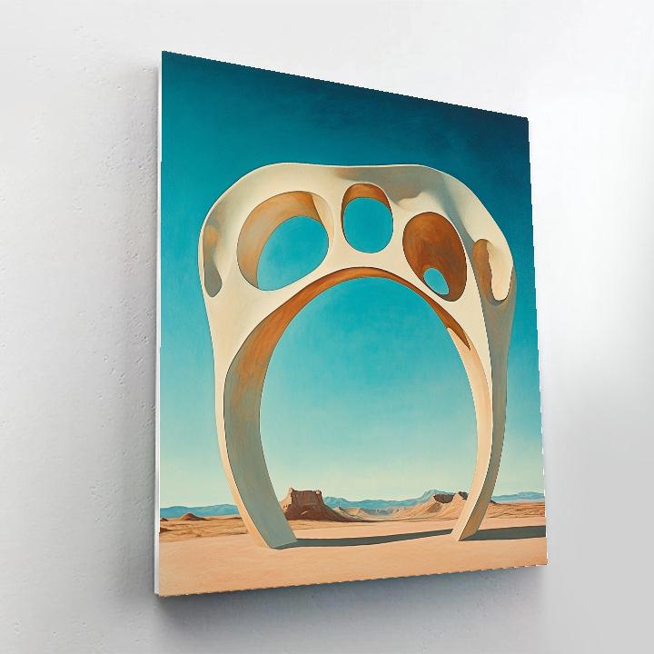 Georgia O’Keeffe Inspired Sunlit Pelvis Bone And Cerulean Sky Number painting