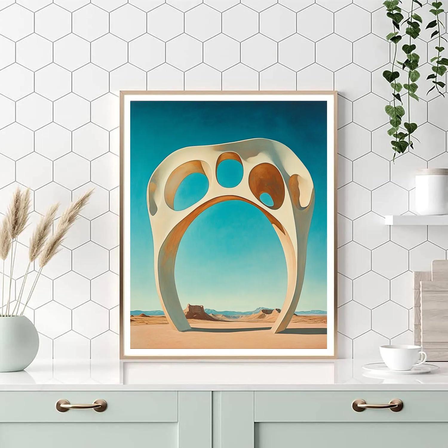 Georgia O’Keeffe Inspired Sunlit Pelvis Bone And Cerulean Sky Number painting