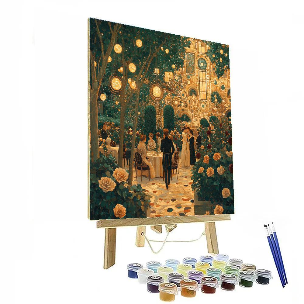Gustav Klimt Inspired Golden Garden Celebration DIY paint by numbers