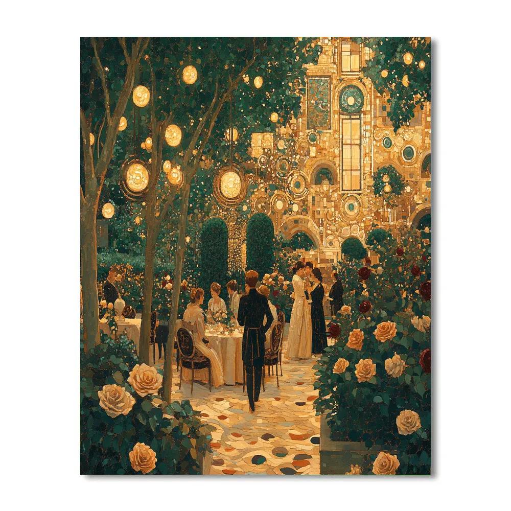 Gustav Klimt Inspired Golden Garden Celebration DIY paint by numbers
