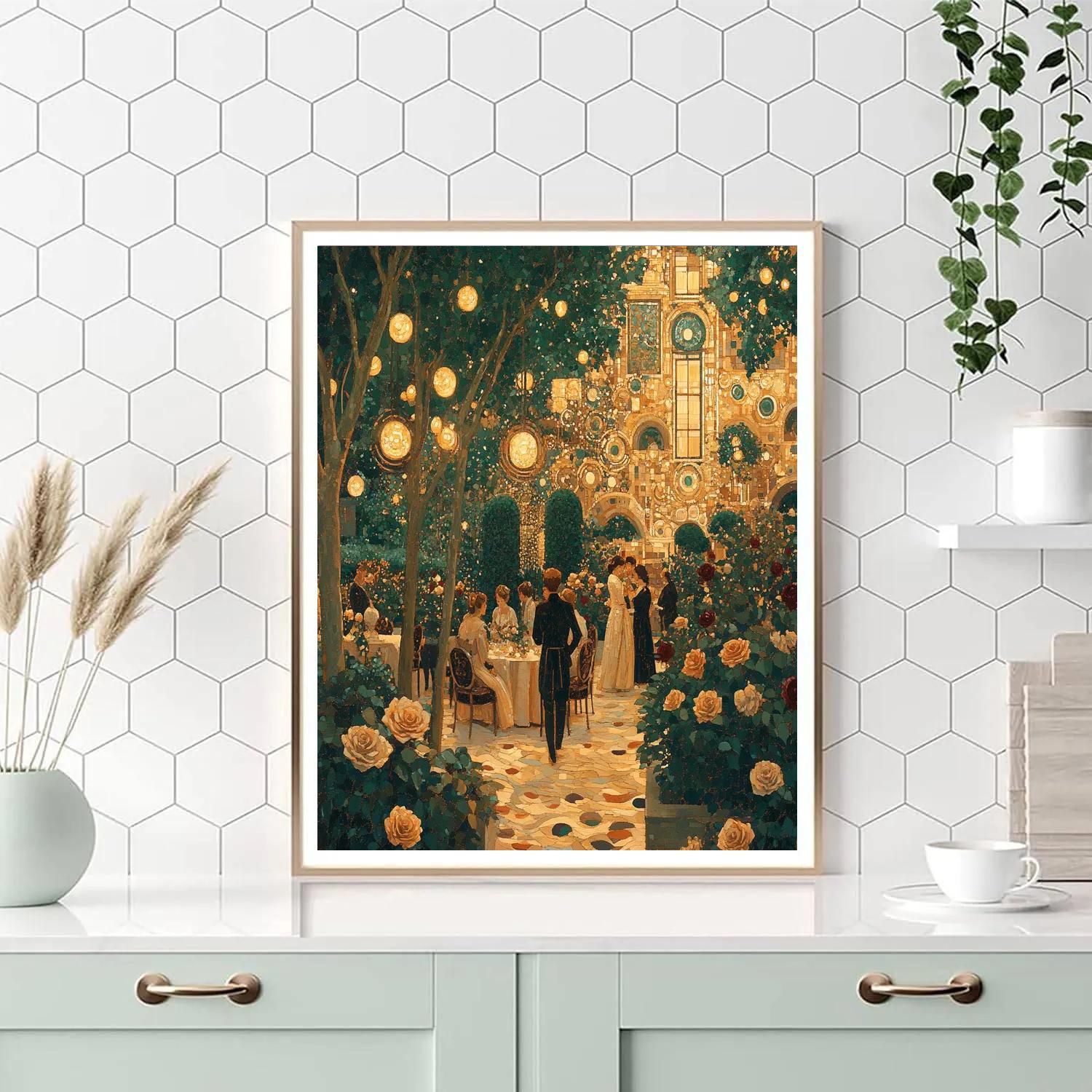 Gustav Klimt Inspired Golden Garden Celebration DIY paint by numbers
