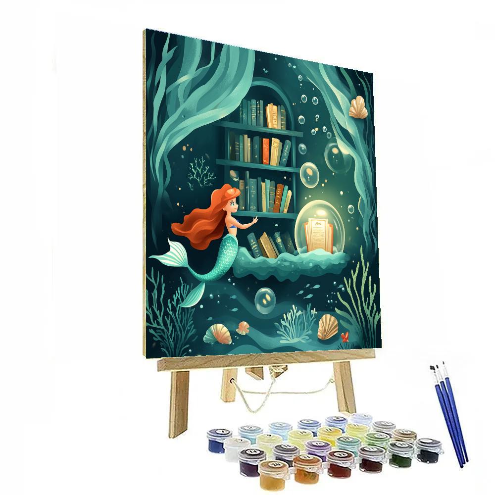 Ariel Undersea Bubble Library Disney Inspired paint by color