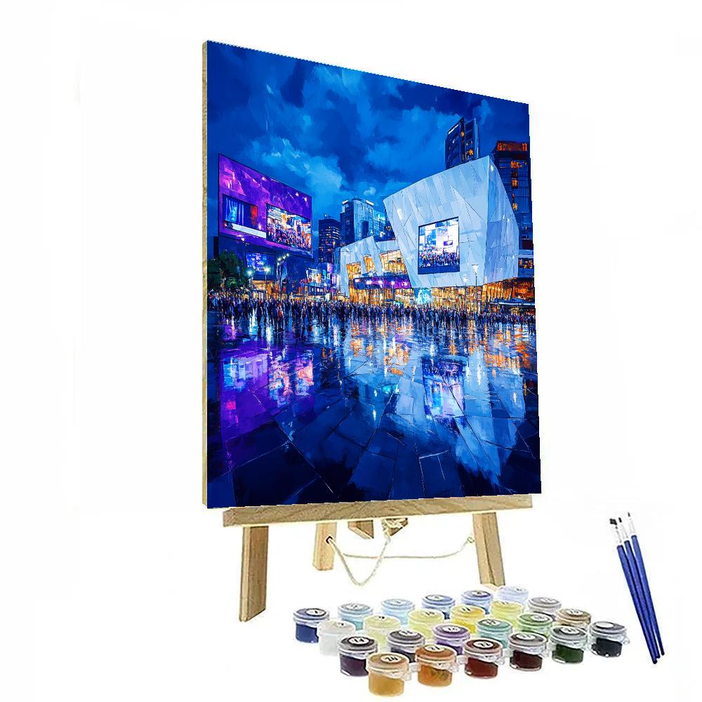 Federation Square Night Lights Melbourne Australia DIY paint by numbers