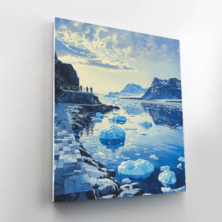 Iceberg Panorama From Jokulsarlon Edge Reykjavik Iceland Number painting