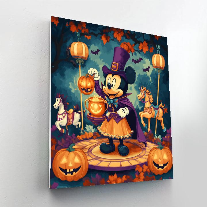 Haunted Carousel Tea Party In Toontown paint by color