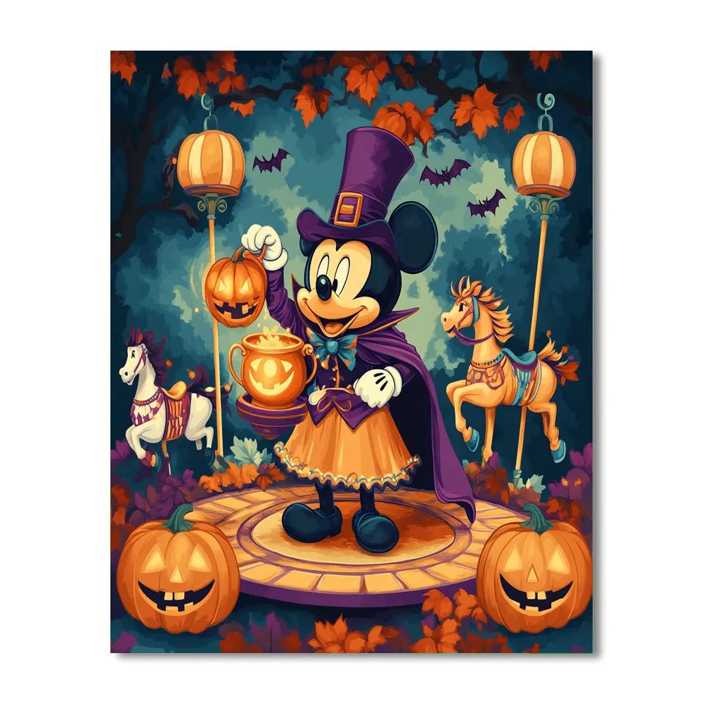 Haunted Carousel Tea Party In Toontown paint by color