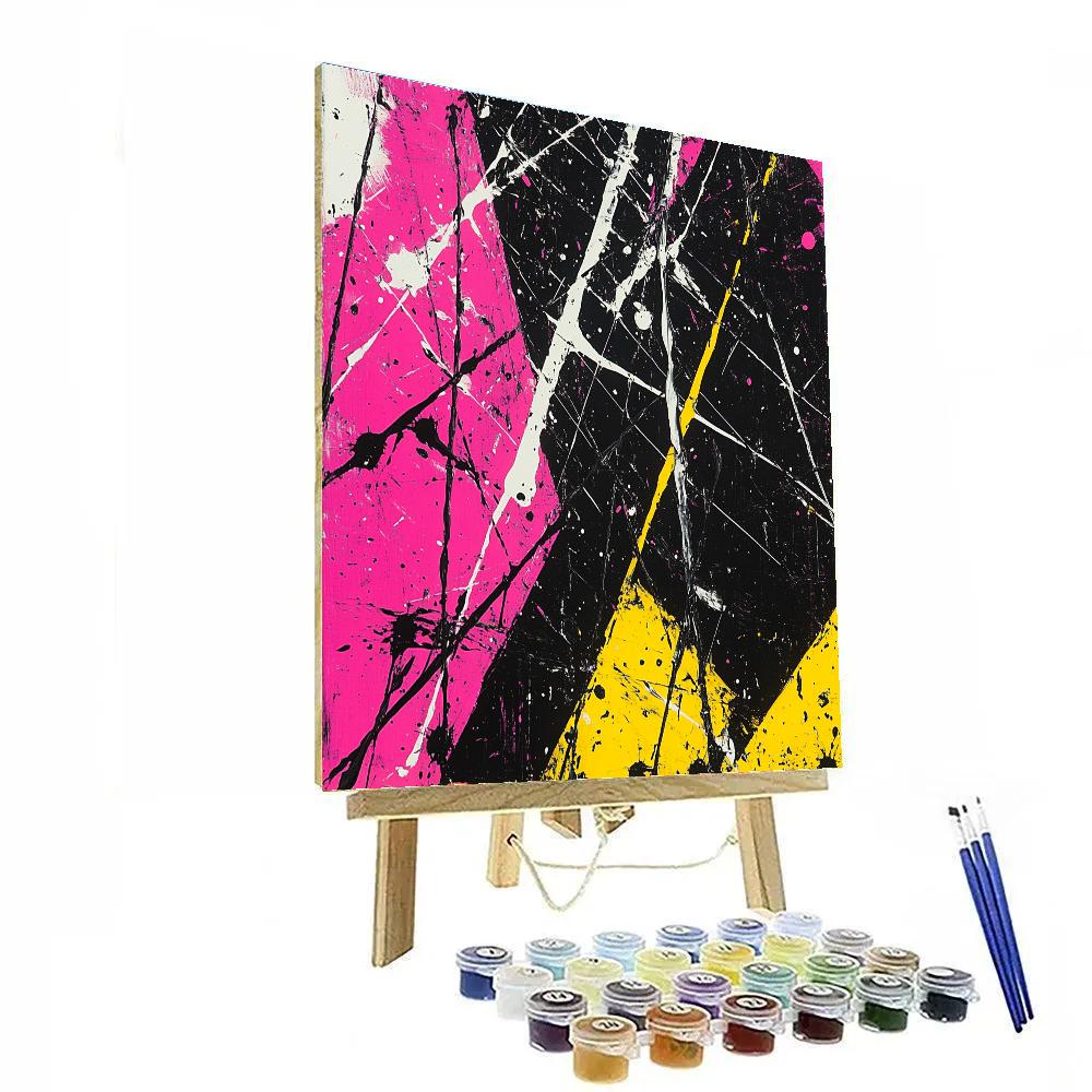 Jackson Pollock Inspired Citylights Rush Hour paint by numbers