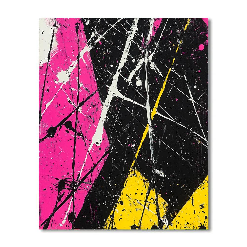 Jackson Pollock Inspired Citylights Rush Hour paint by numbers