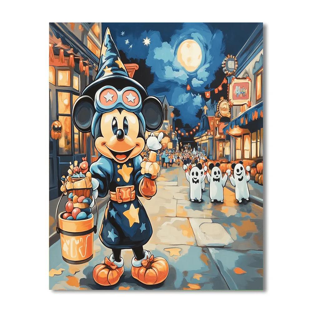 Trick Or Treat Spaceport On Main Street paint by color