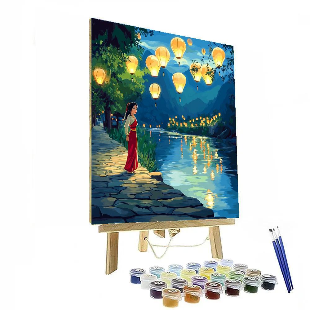 Mulan Lantern River Training Day Disney Inspired paint by number