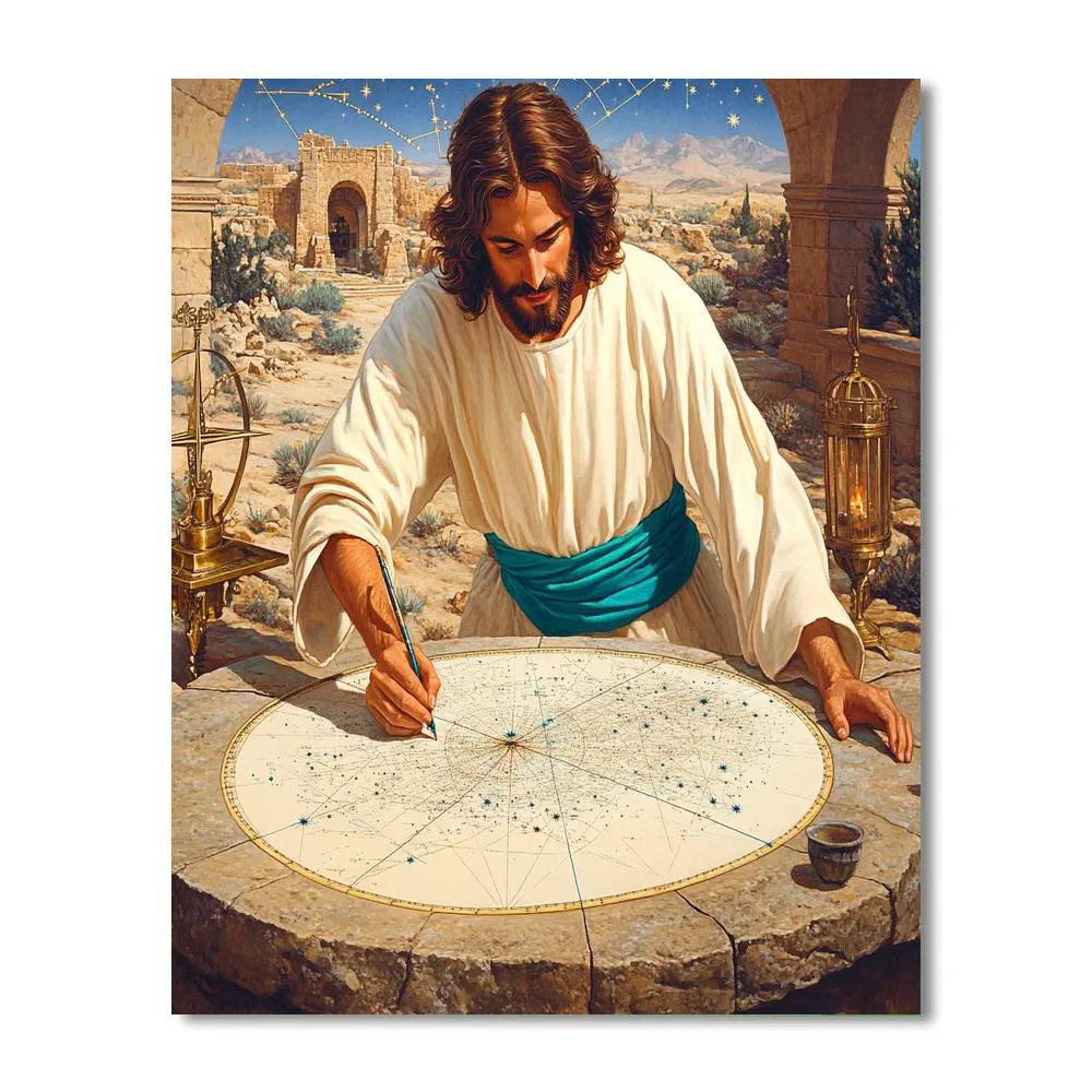 Star Map Cartographer Jesus Paint by numbers art
