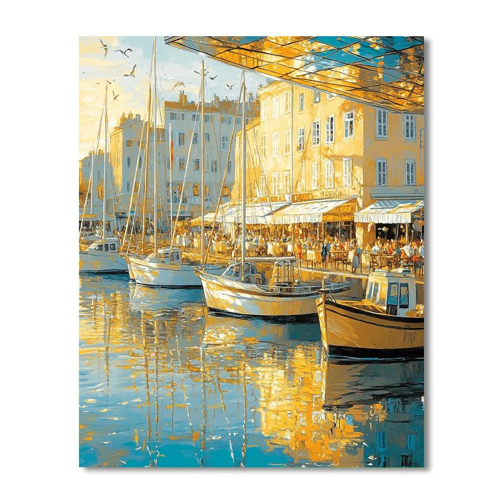 Old Port Promenade Marseille France paint by numbers