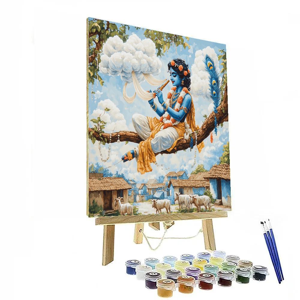 Krishna The Cloud Weaver Of Vrindavan Numbered painting kits