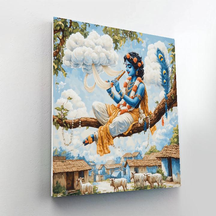 Krishna The Cloud Weaver Of Vrindavan Numbered painting kits