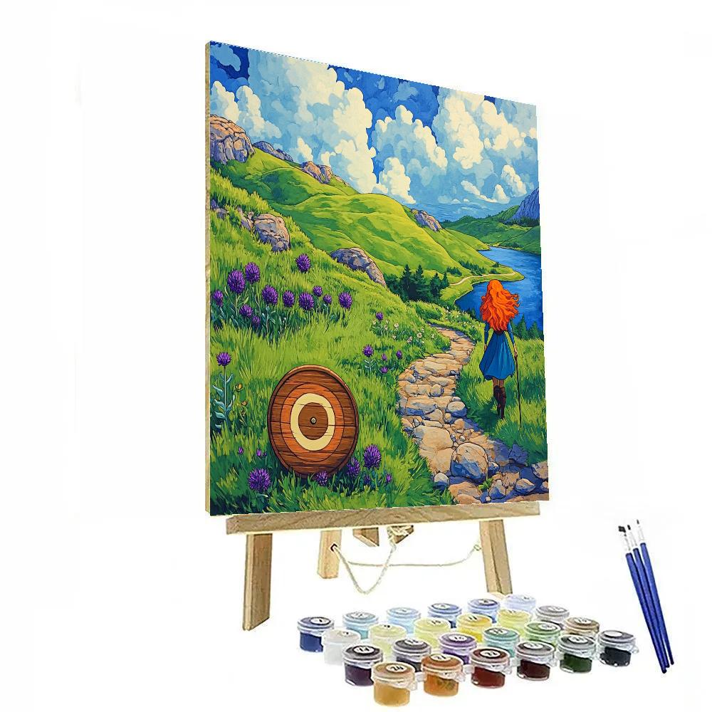 Merida Highland Target Trail Disney Inspired paint by numbers