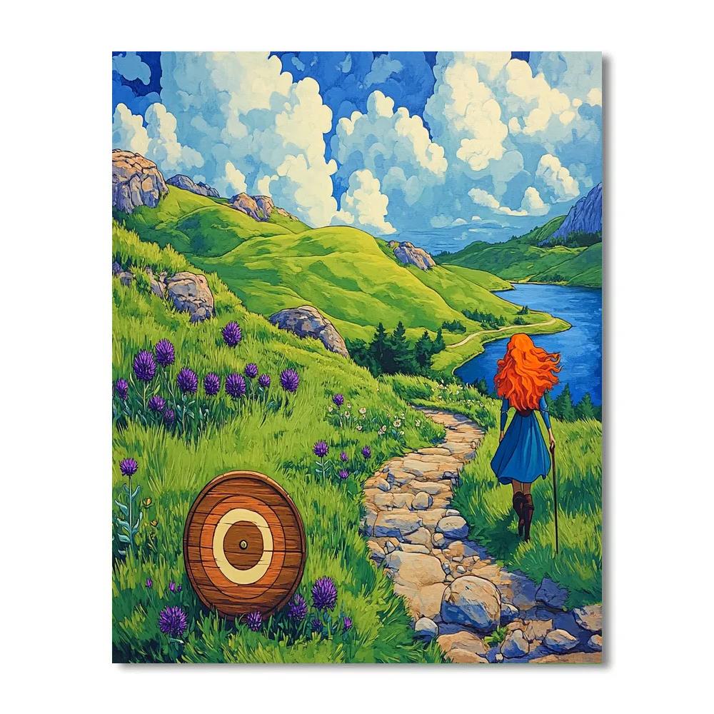 Merida Highland Target Trail Disney Inspired paint by numbers