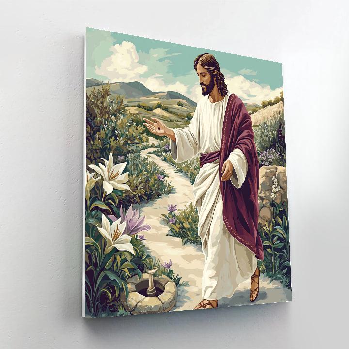 Garden Path In Jesus Presence Painting by numbers kit
