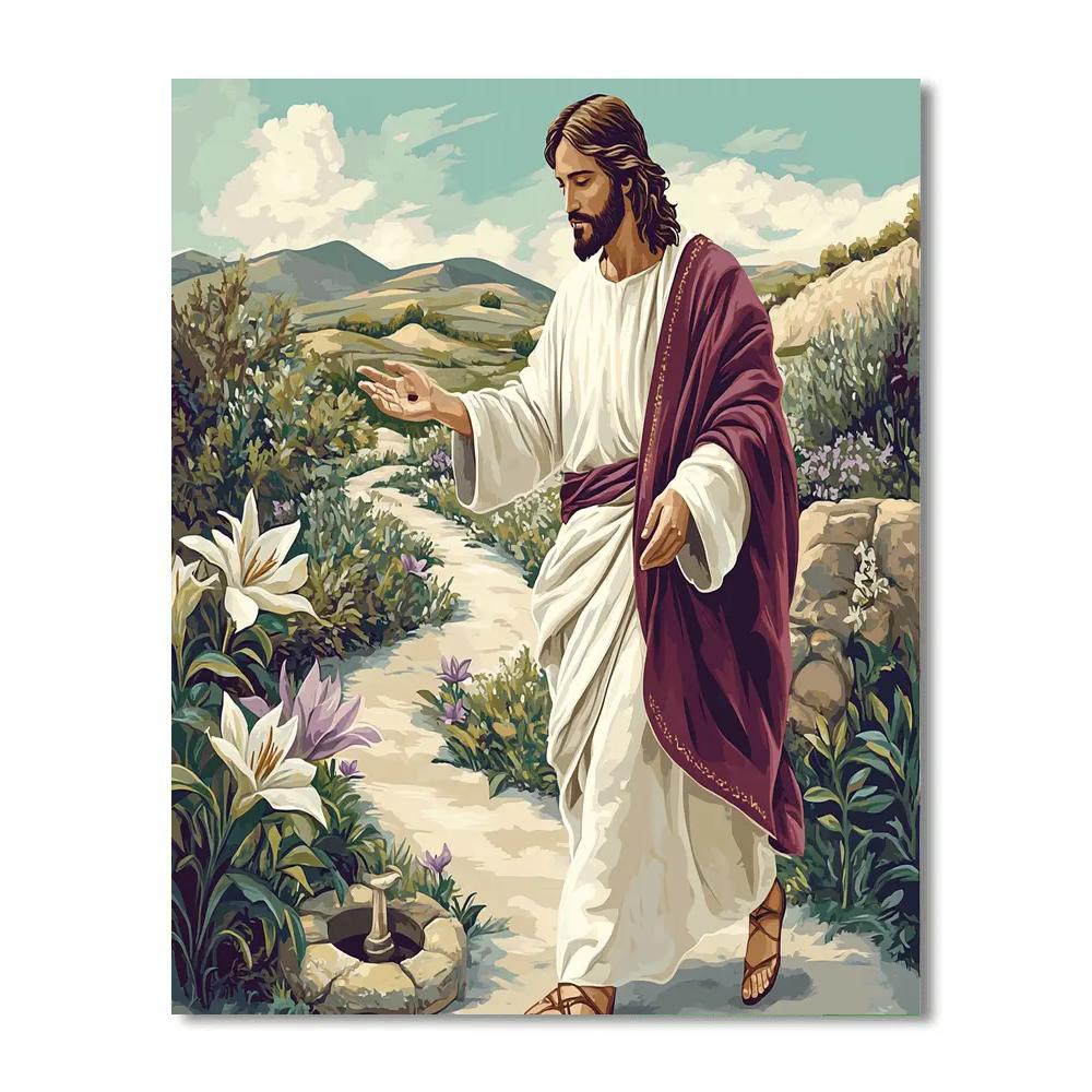 Garden Path In Jesus Presence Painting by numbers kit