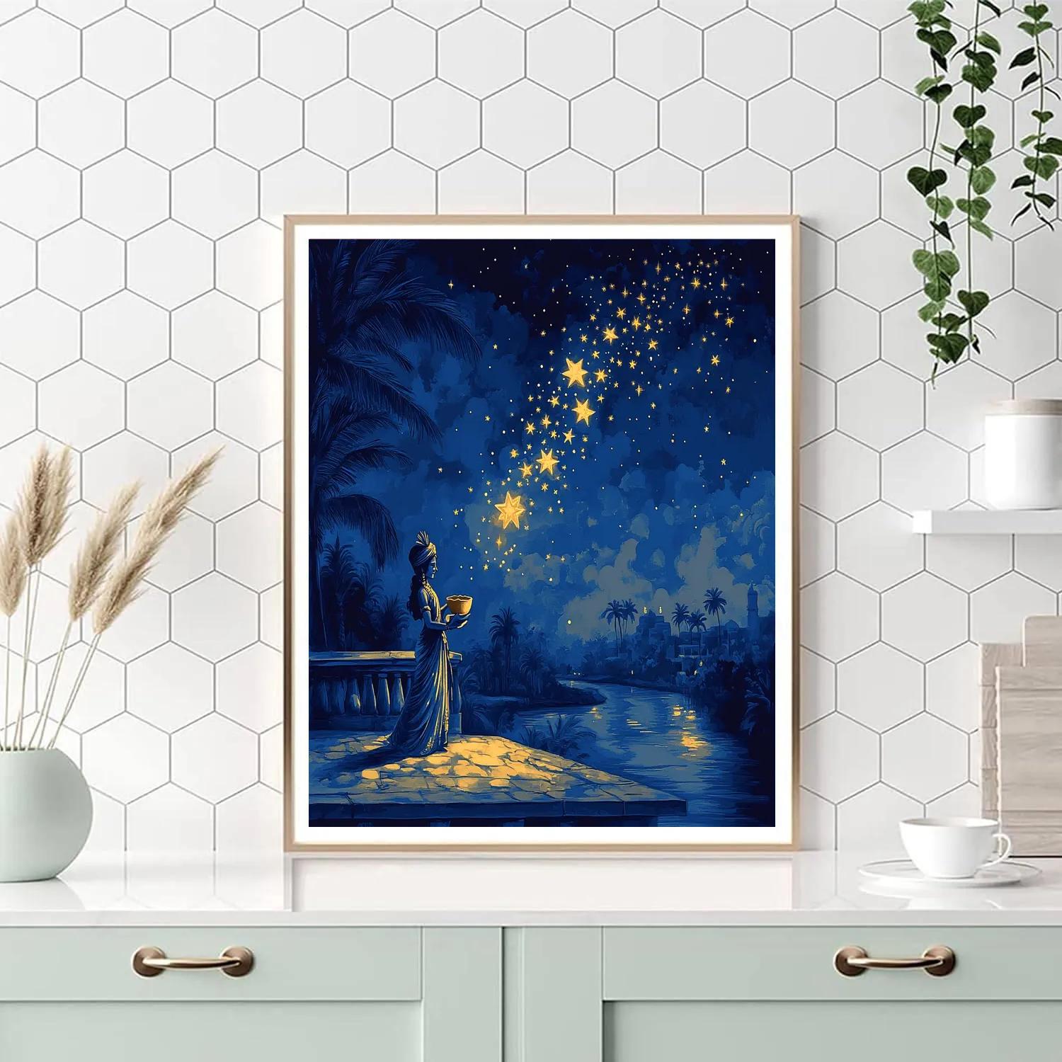 Krishna And The Celestial Butter Constellation paint by number