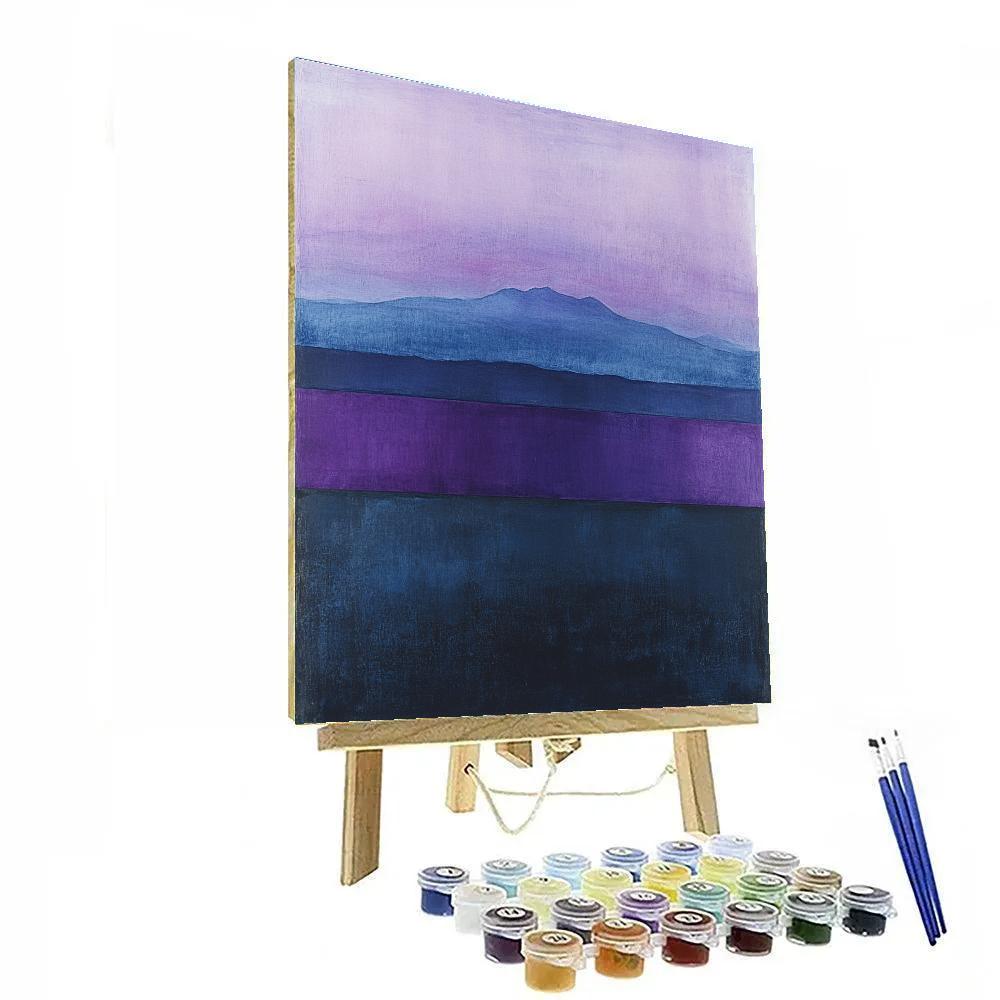 Mark Rothko Inspired Twilight Mountains paint by color