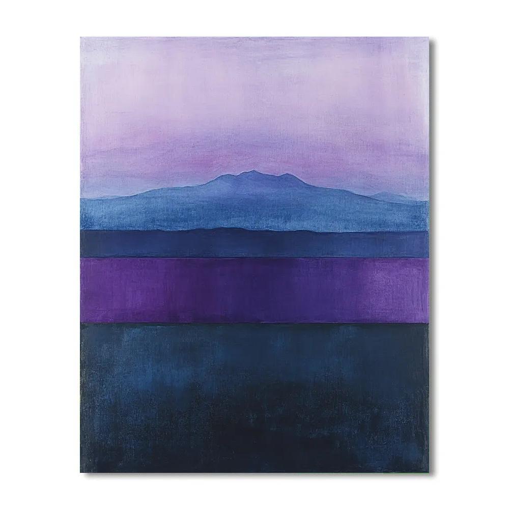 Mark Rothko Inspired Twilight Mountains paint by color