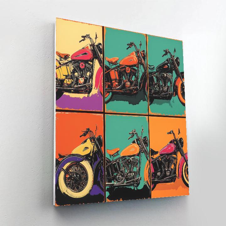 Andy Warhol Inspired Vintage Motorcycle Icons Paint by numbers kits