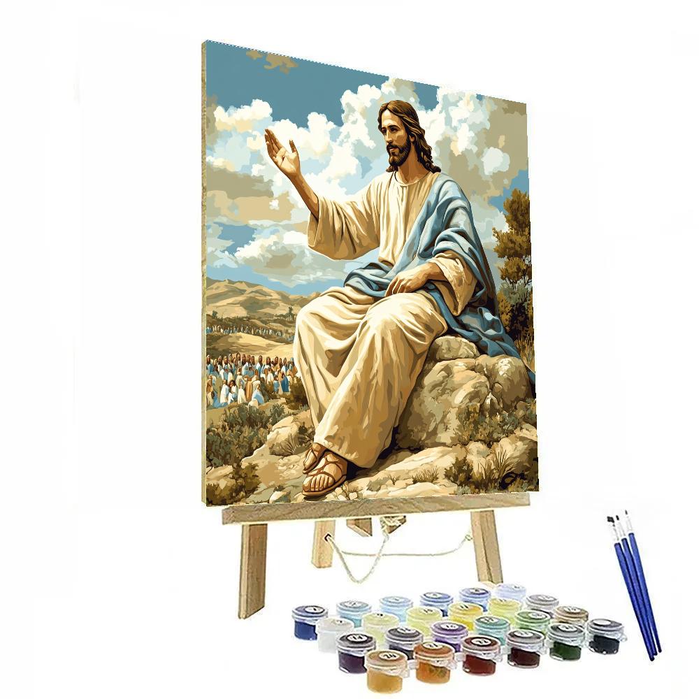 Hillside Sermon Sky Jesus Numbered painting kits