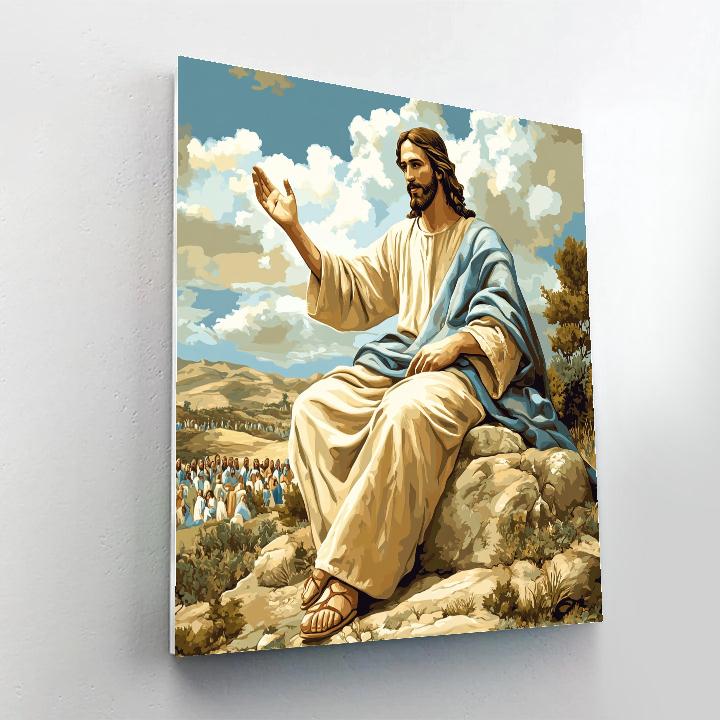 Hillside Sermon Sky Jesus Numbered painting kits