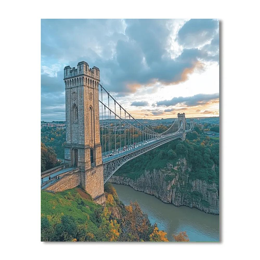 Clifton Suspension Bridge Viewpoint Bristol United Kingdom Numbered painting kits