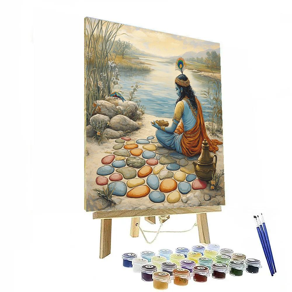 Krishna The River Pebble Storyteller Painting by numbers kit