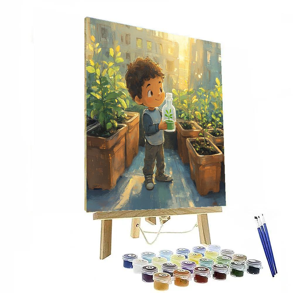 Wall E Earth Garden Bottle Surprise Disney Inspired Paint by numbers kits