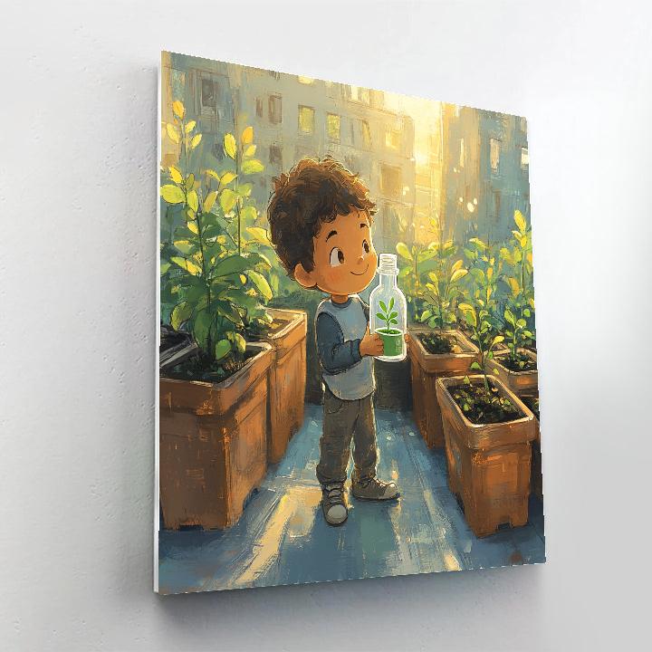 Wall E Earth Garden Bottle Surprise Disney Inspired Paint by numbers kits