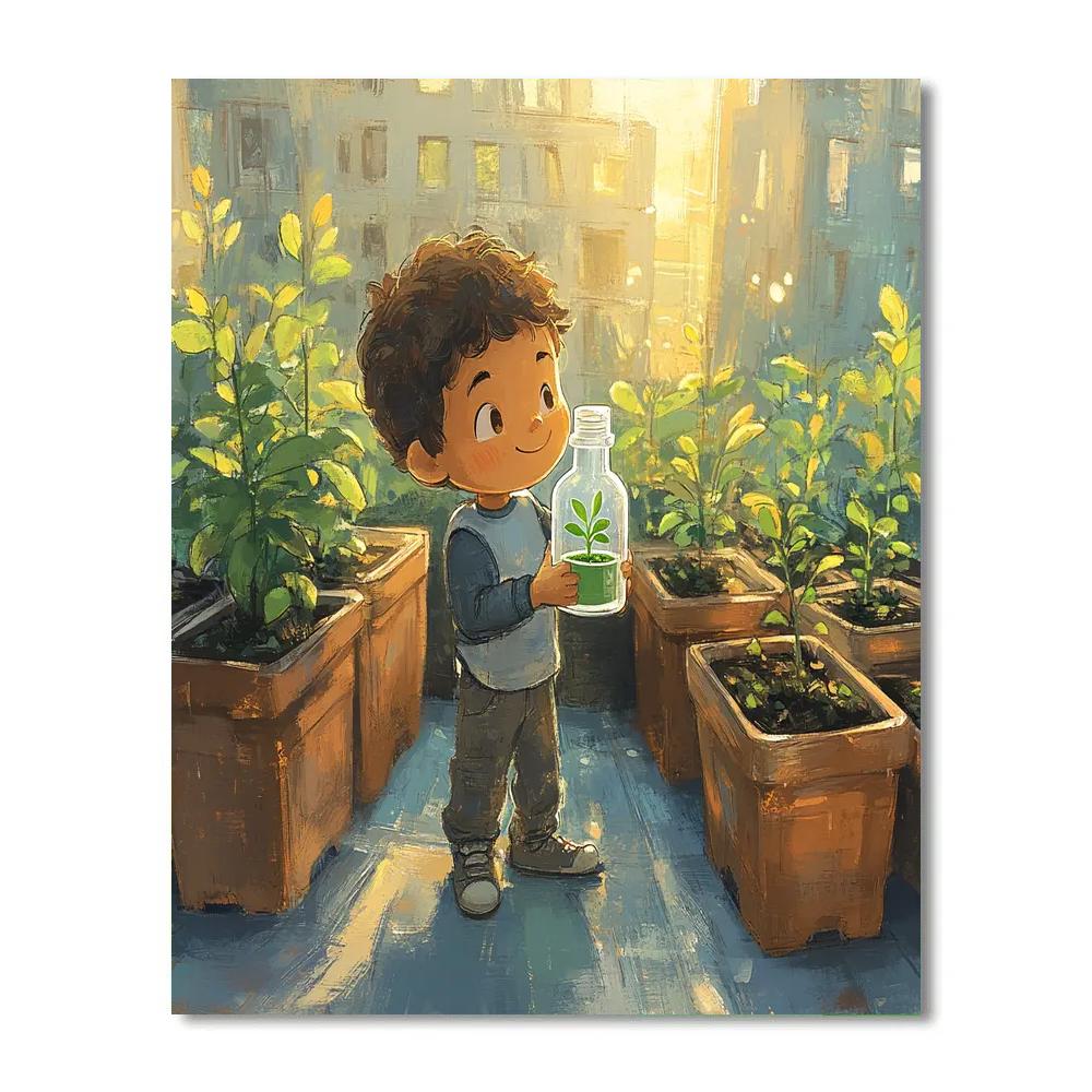 Wall E Earth Garden Bottle Surprise Disney Inspired Paint by numbers kits