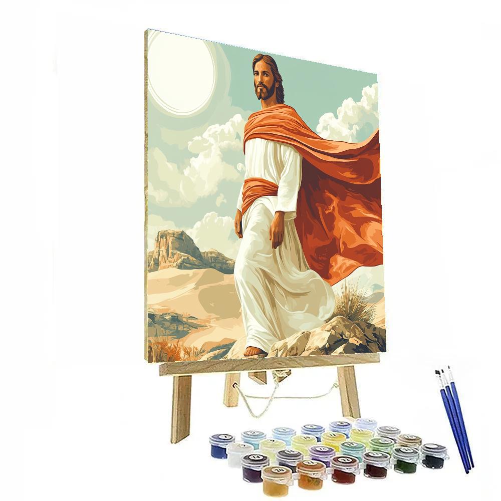 Desert Wind Cloak Jesus painting number kit