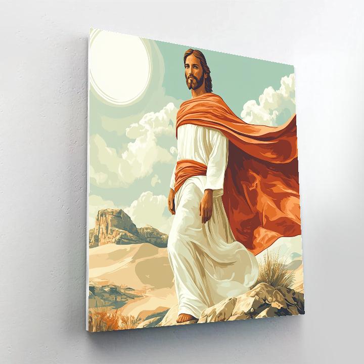 Desert Wind Cloak Jesus painting number kit
