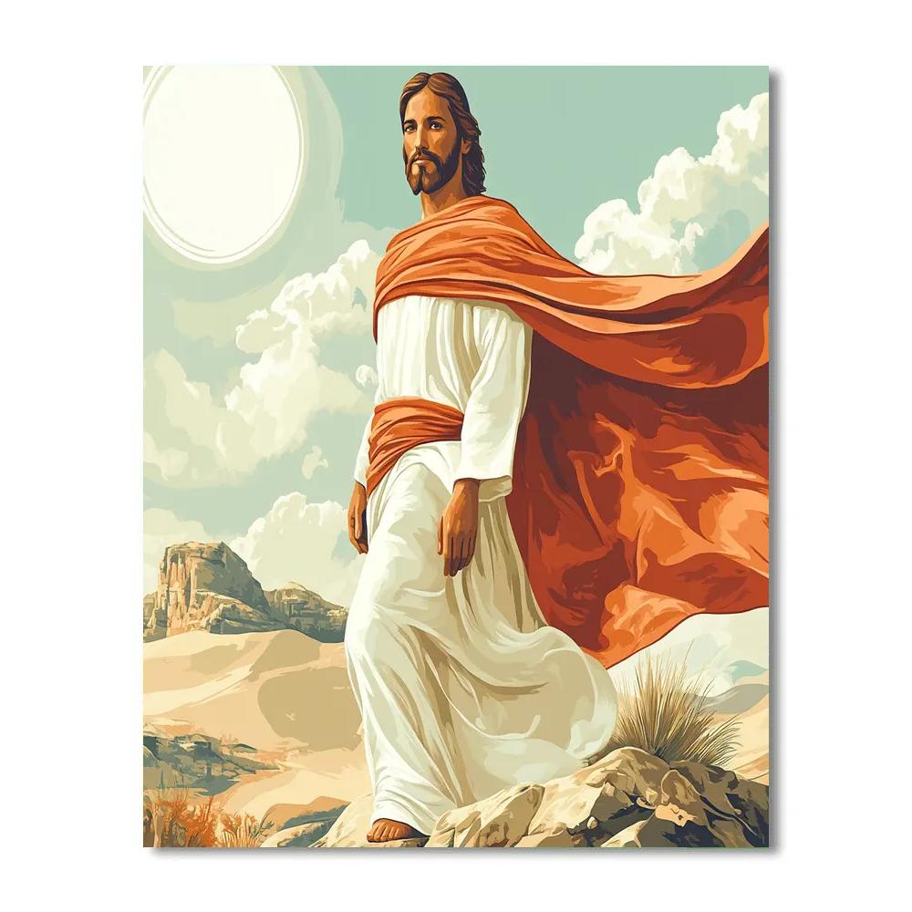 Desert Wind Cloak Jesus painting number kit