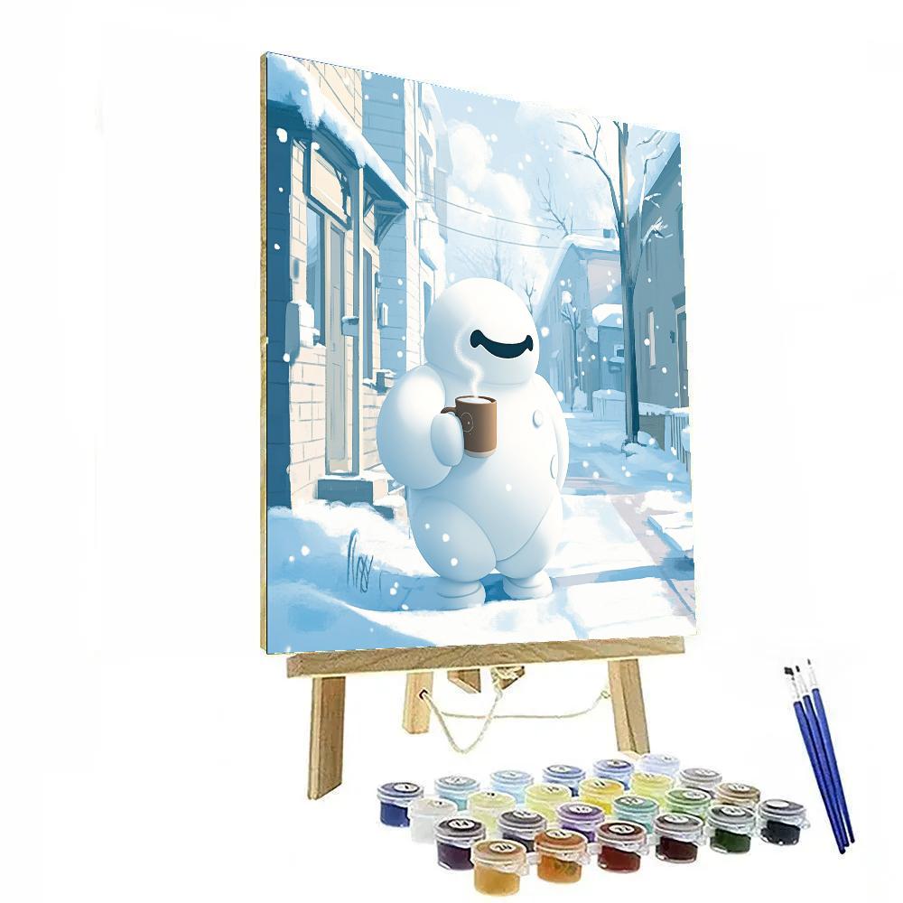 Baymax Cozy Care Snow Day Disney Inspired paint by numbers
