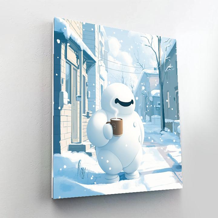 Baymax Cozy Care Snow Day Disney Inspired paint by numbers