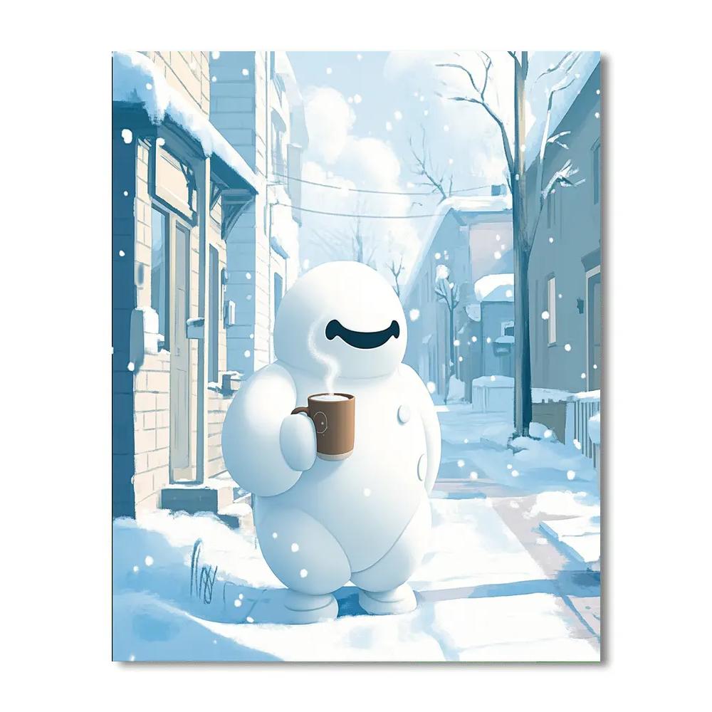 Baymax Cozy Care Snow Day Disney Inspired paint by numbers
