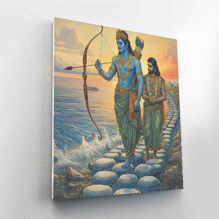 Rama At The Bridge Of Floating Stones DIY paint by numbers