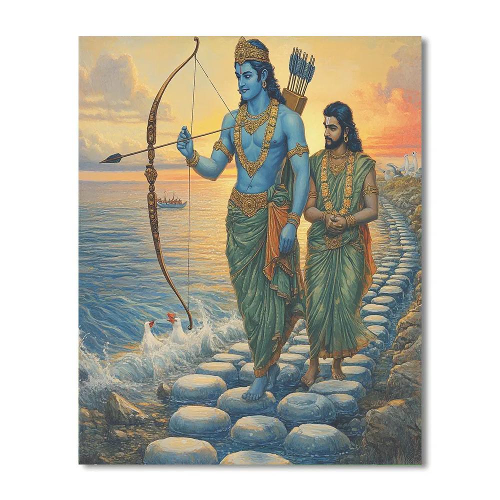 Rama At The Bridge Of Floating Stones DIY paint by numbers