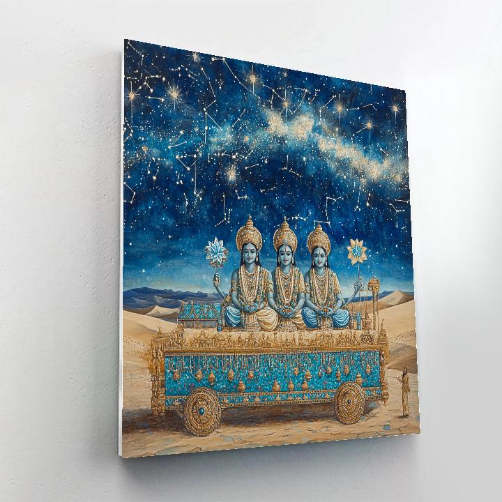 Brahma Caravan Under Quiet Constellations DIY paint by numbers